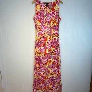 Ralph Lauren Floral Maxi Dress Beachy Colorful Feminine Boho size large